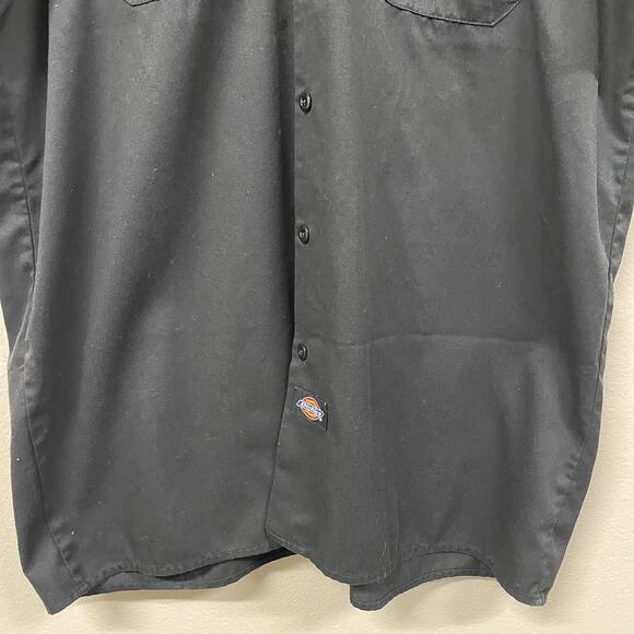 Vintage Dickies Button Up Work Shirt Black Men’s Size Large Workwear - Picture 2 of 8